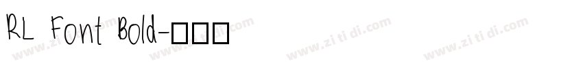 RL Font Bold字体转换